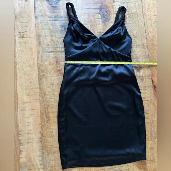 RtA Cali Slip Mini Dress 100% Silk Black Elegant Black Mini Dress Size 0